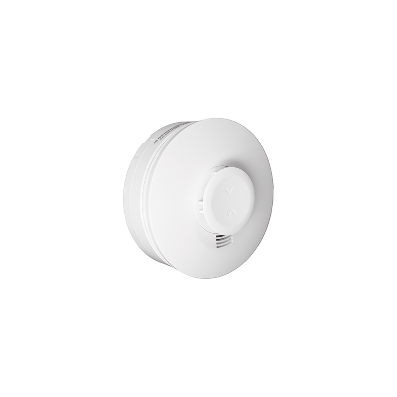 Detector Inalámbrico de Humo y Calor 5800SMOKEV, 3V Litio, Detección Fotoeléctrica Multicriterio, Temperatura Fija 135°F, Alerta